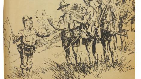 Despite the withdrawal of elements of the Japanese attacking forces, they still called upon the 2/2nd to surrender. This original surrender note from the Japanese commander in Dili was treated with contempt.